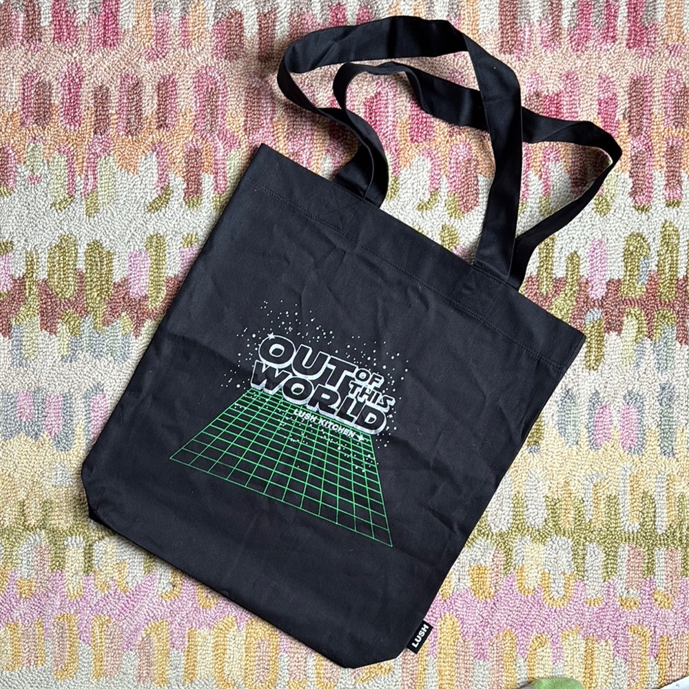 LUSH Kitchen Out of this World (Lush) Black tote bag like new